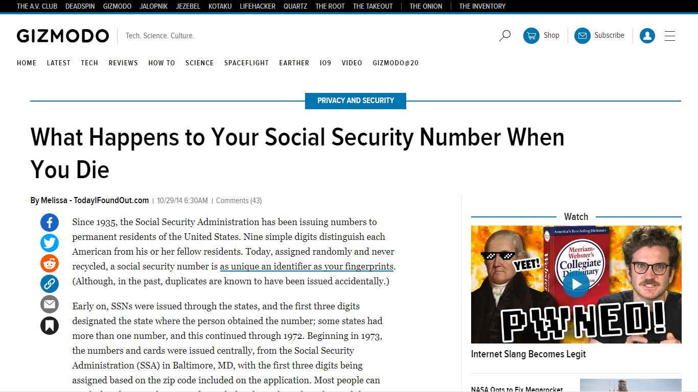 What Happens to Your Social Security Number When You Die - Gizmodo