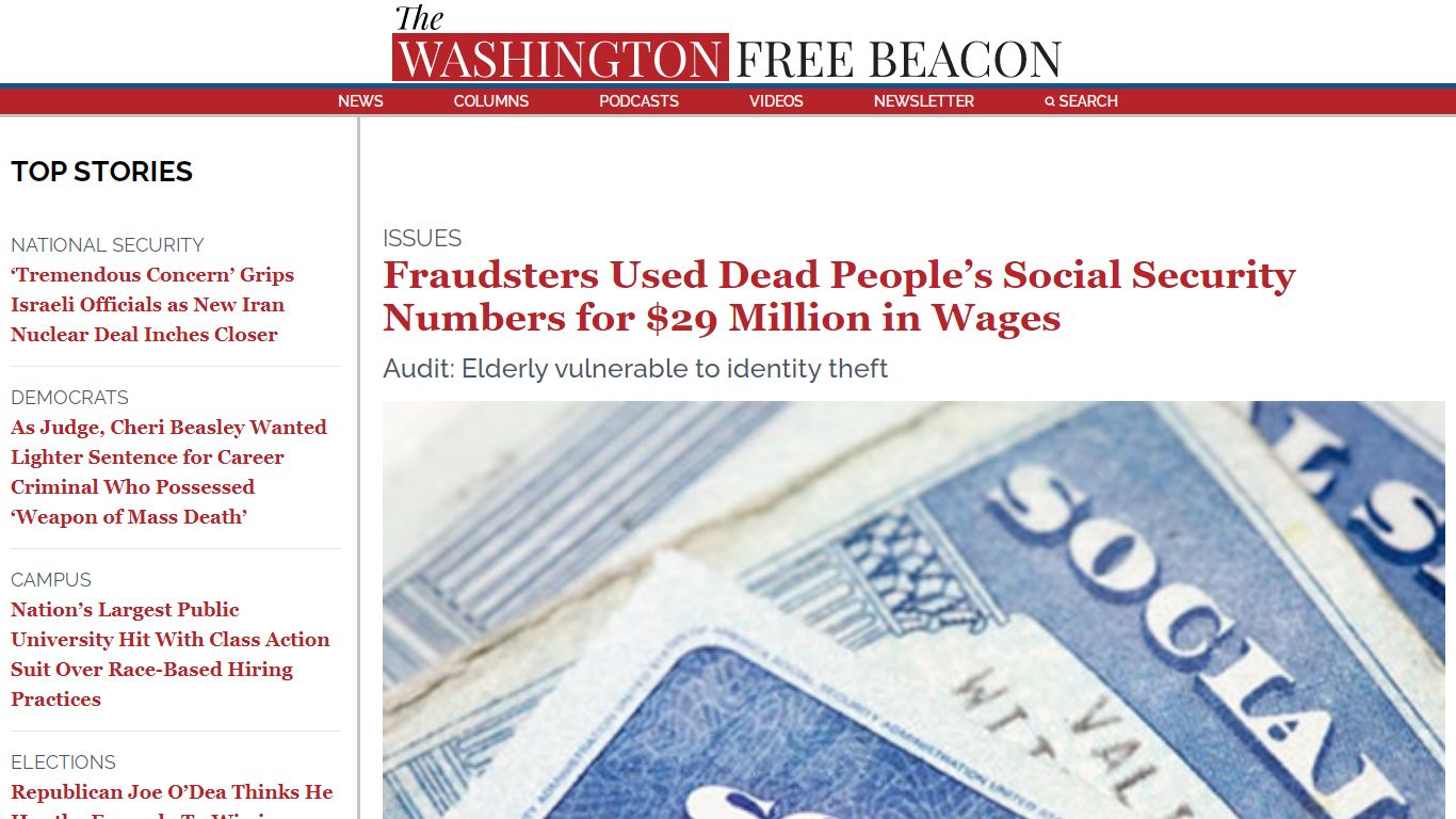 Fraudsters Used Dead People's Social Security Numbers for $29M